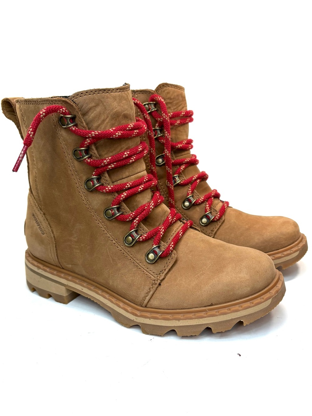 Sorel Lennox Lace Tan Leather Boots | 6